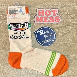 Ringmaster of the Sh*t Show Socks and Stickers Bundle